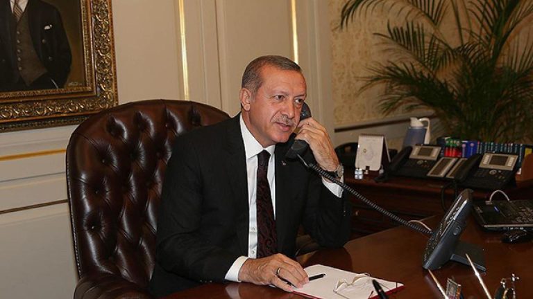 Cumhurbaşkanı Erdoğan, Al Sani ve Abbas ile telefonda görüştü